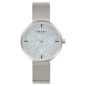 Obaku Women's Glimmer White Dial Watch - V289LHCWMC